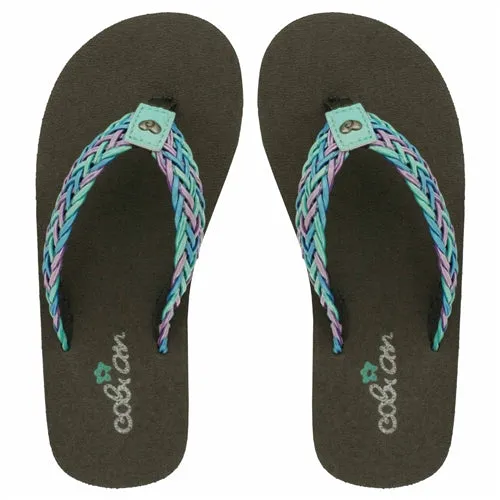 Cobian Kid's Lil Lalati Flip Flop - Aqua LLA14-340