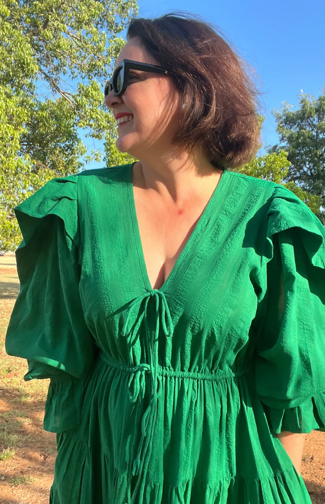 Colleen Dress - Cactus Green