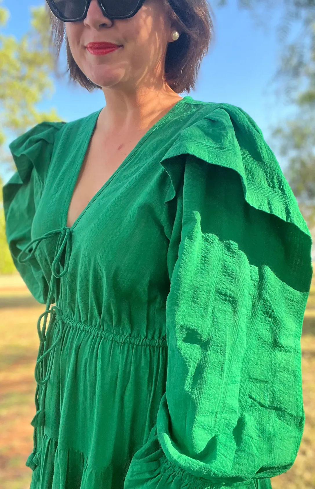 Colleen Dress - Cactus Green