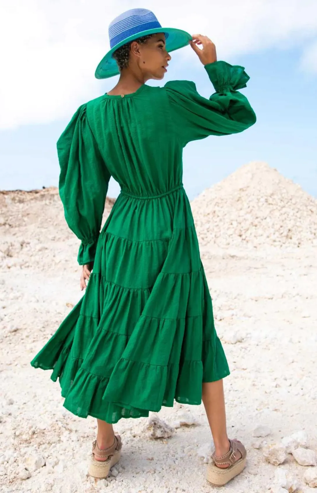 Colleen Dress - Cactus Green