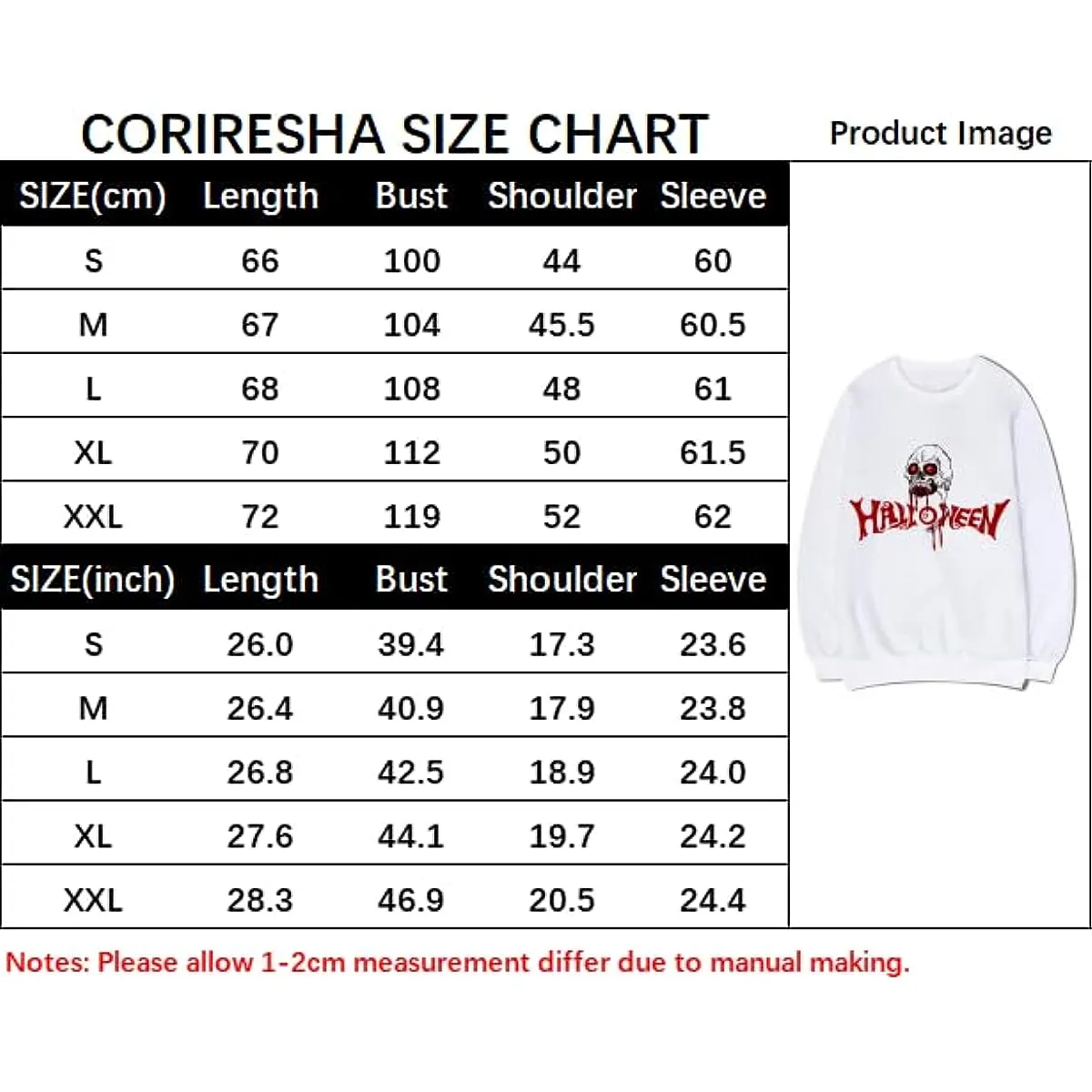 CORIRESHA Scary Skull Sweatshirt Crewneck Long Sleeve Teen Halloween Blood Pullover