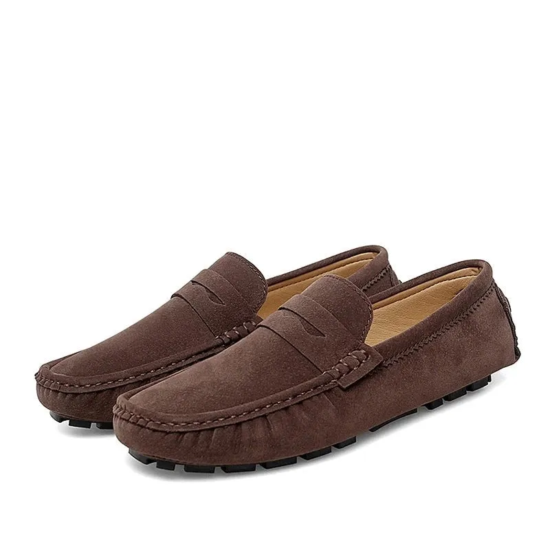 Couple Casual Shoes Slip-on Handmade Comfortable Breathable High Quality Pu Leather Loafers Fashion Size 35-48