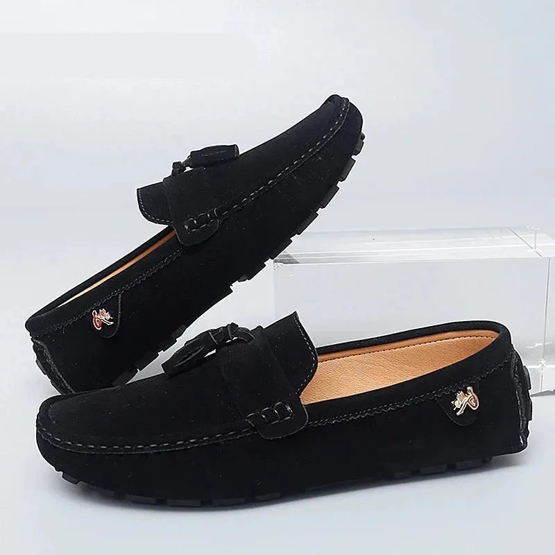 Couple Fashion Casual Shoes Handmade High Quality PU Leather Slip-on Comfortable Breathable Loafers Large Size 35-48