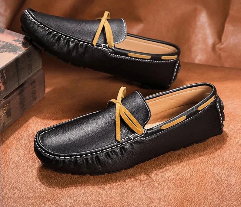 Couple Loafers High Quality PU Leather Fashion Casual Slip-on Driving Shoes Handmade Comfortable Breathable Soft Loafers