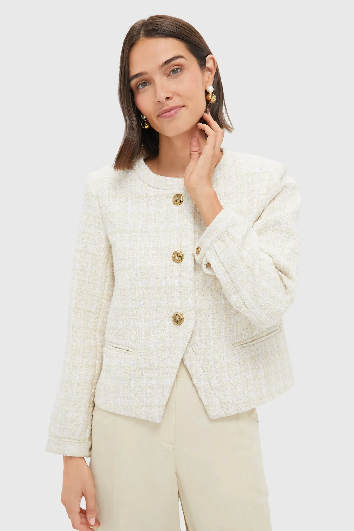 Cream Tweed Sommers Jacket