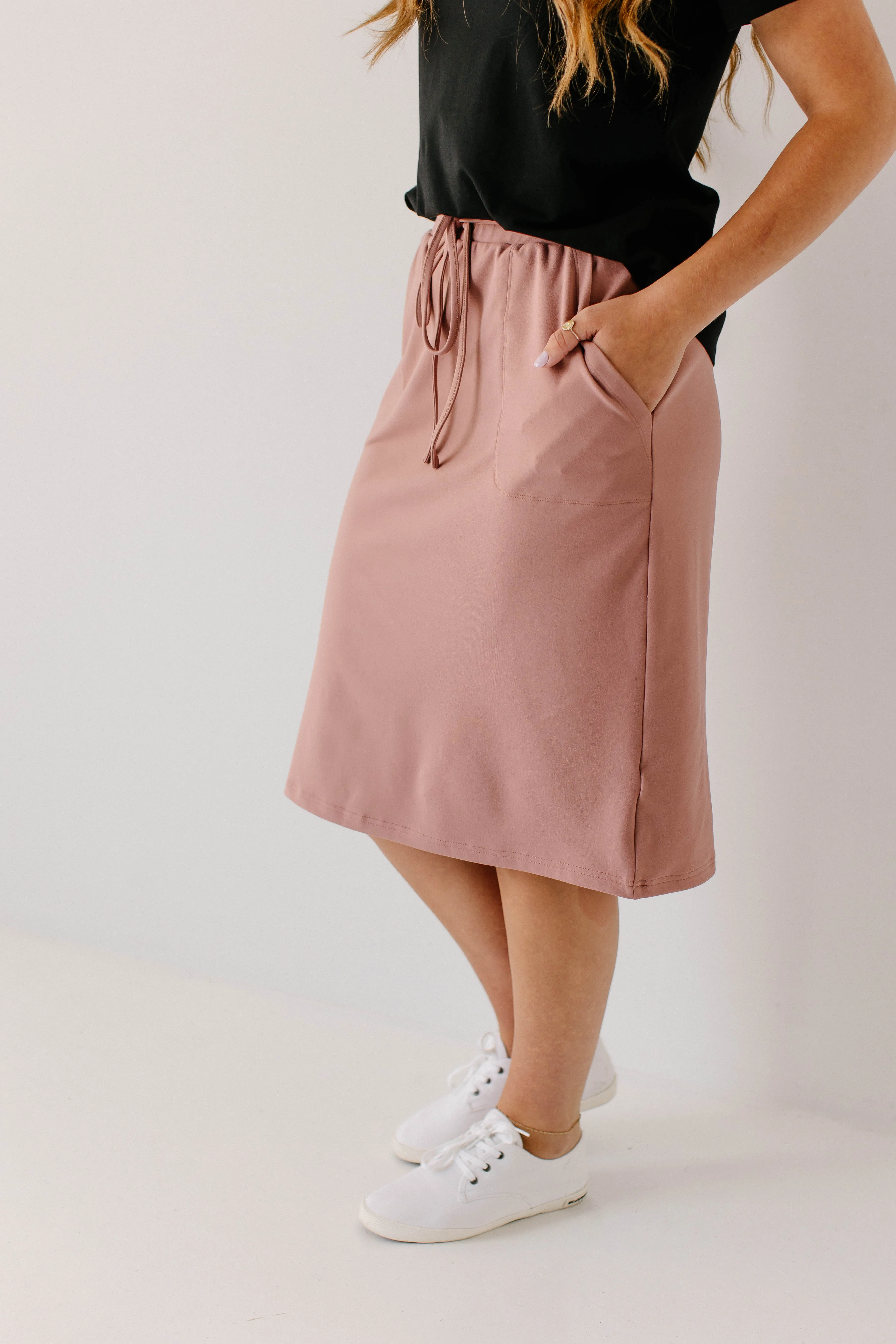 'Dani' Athletic Skirt in Ash Rose FINAL SALE