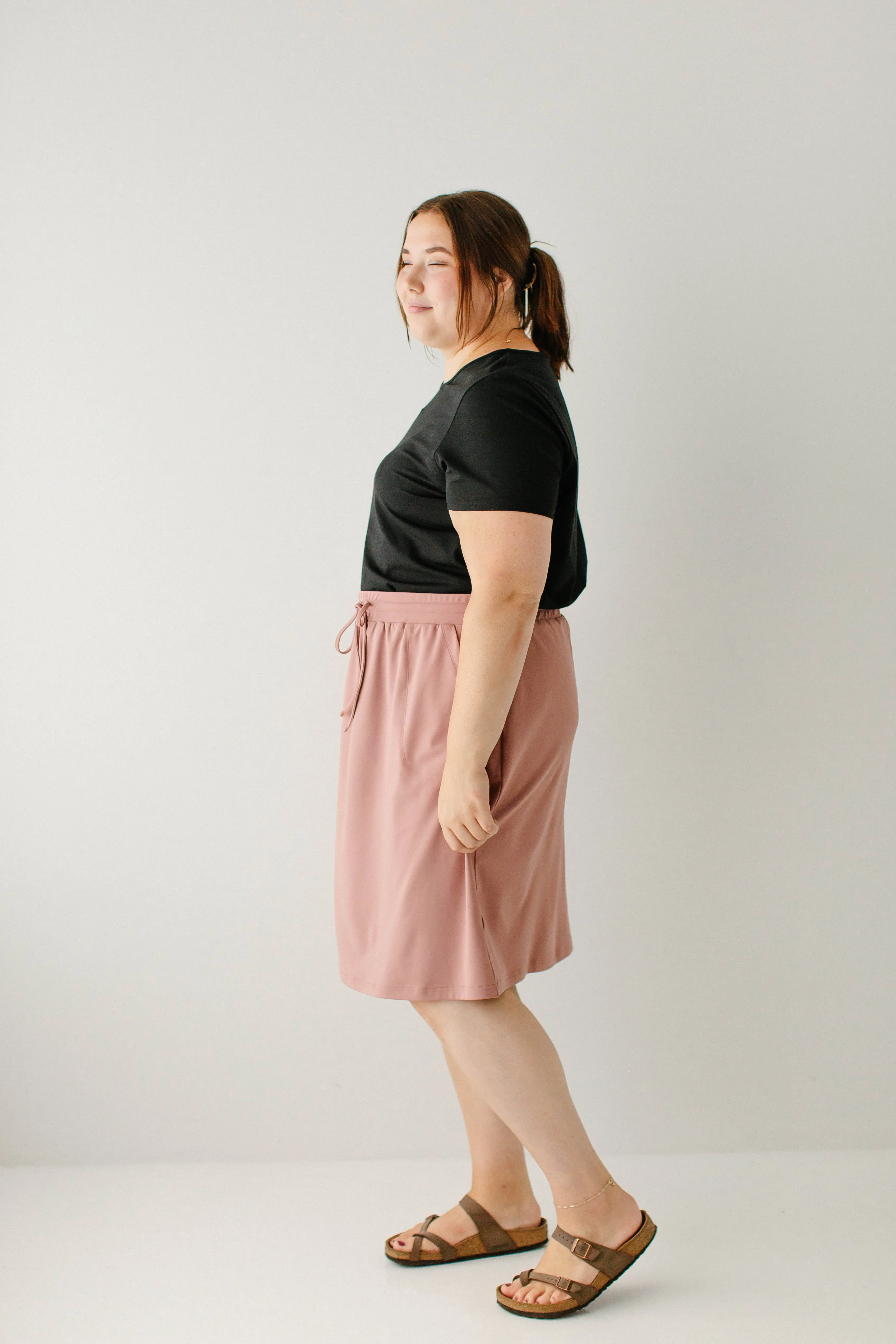 'Dani' Athletic Skirt in Ash Rose FINAL SALE