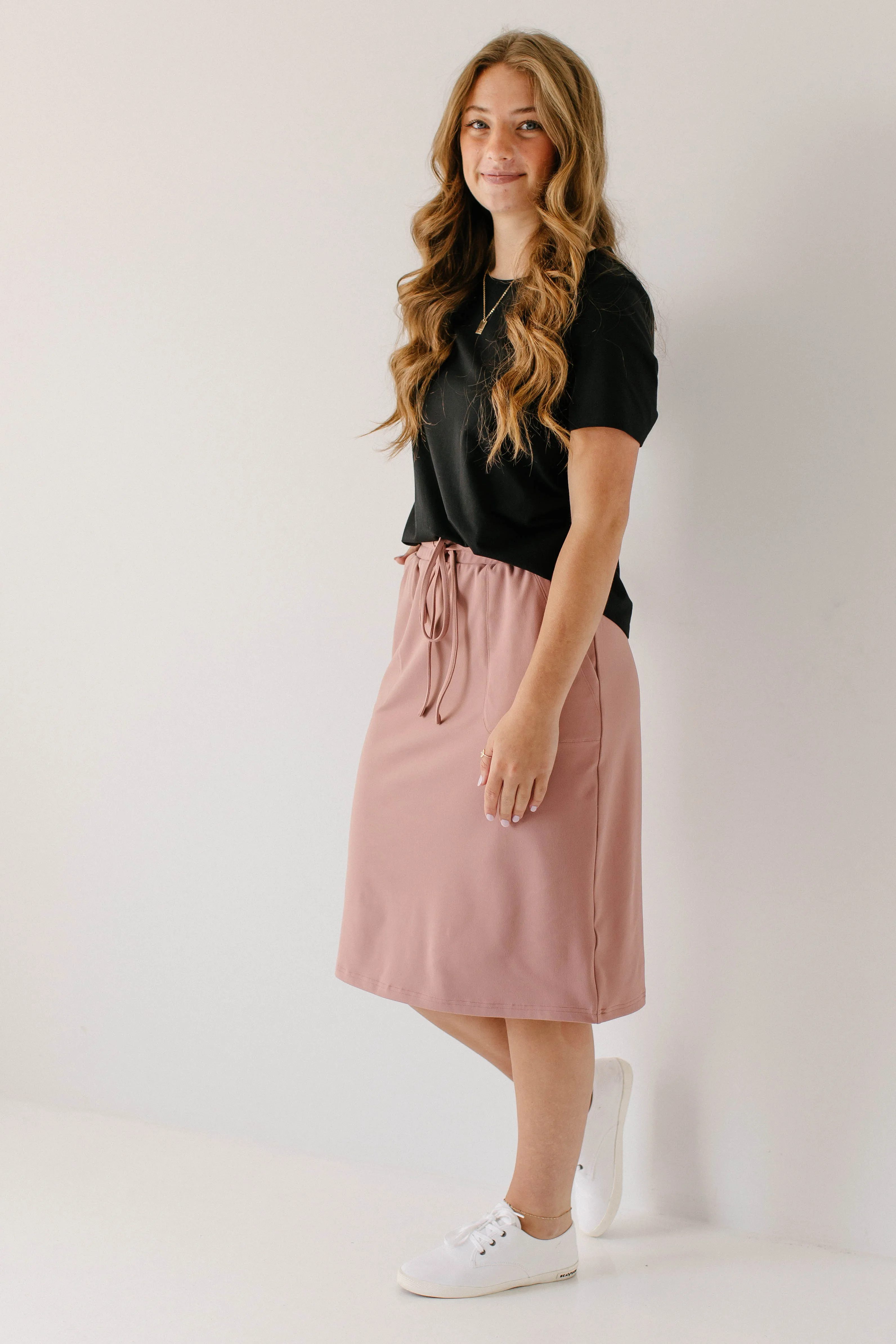 'Dani' Athletic Skirt in Ash Rose FINAL SALE