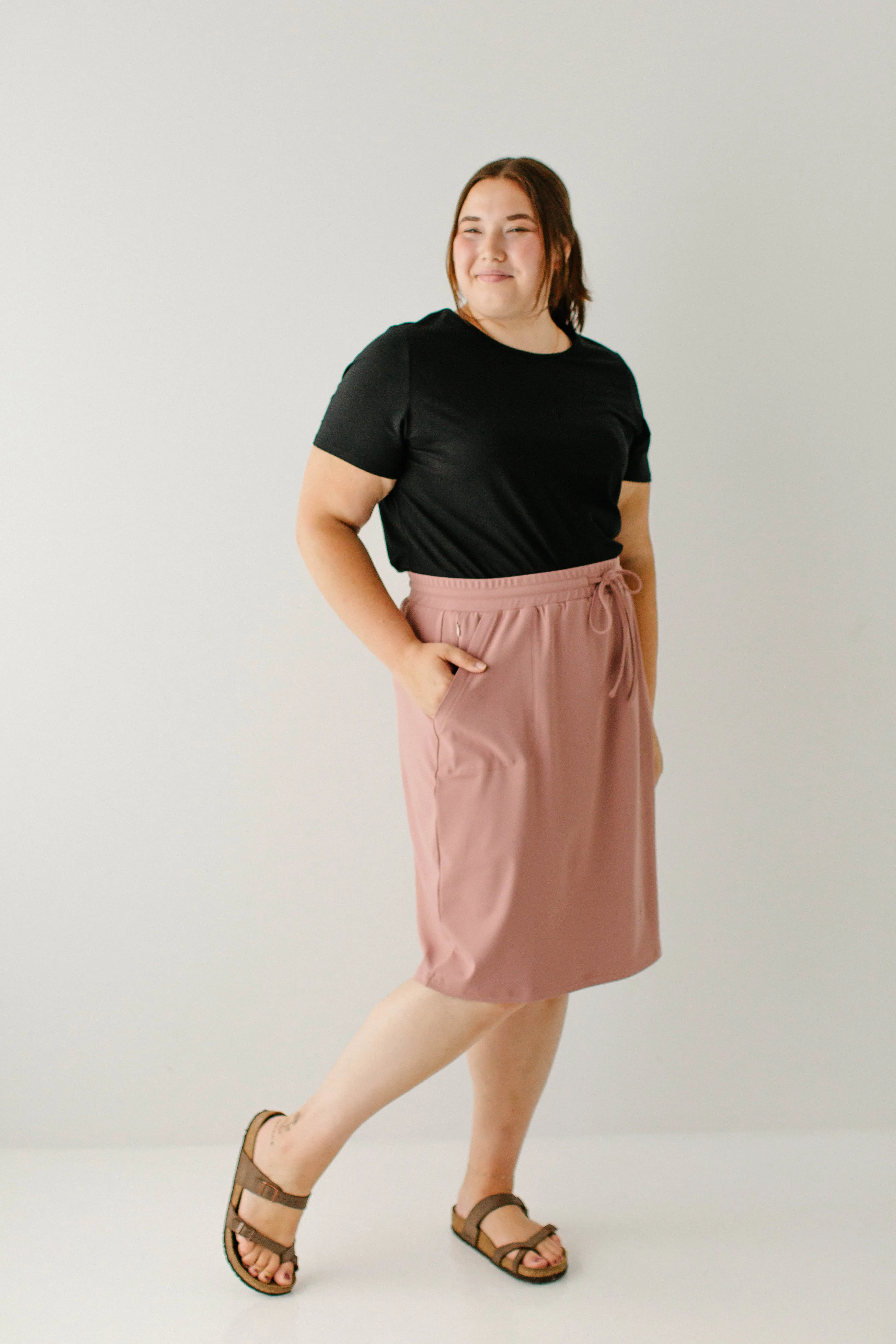 'Dani' Athletic Skirt in Ash Rose FINAL SALE