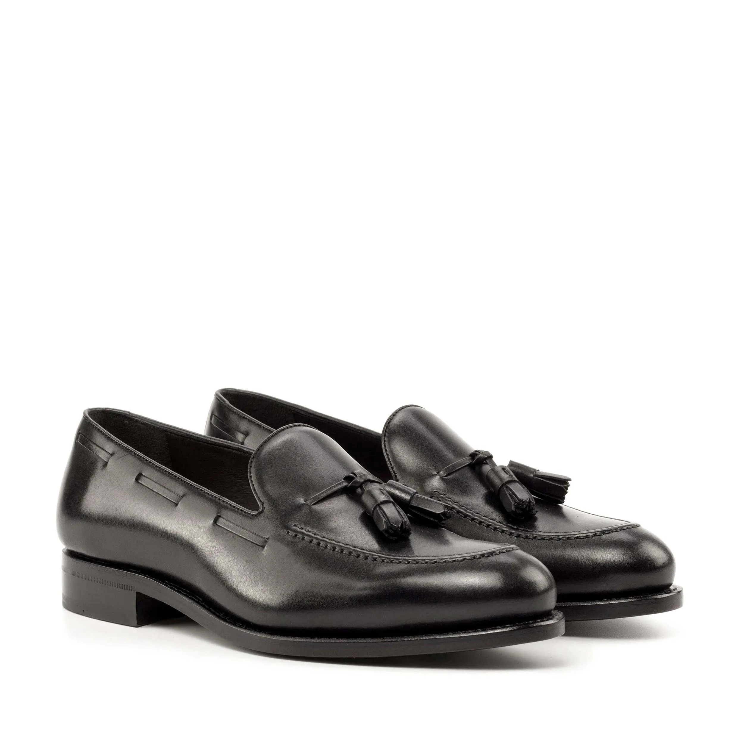 DapperFam Luciano in Black Men's Italian Leather Loafer