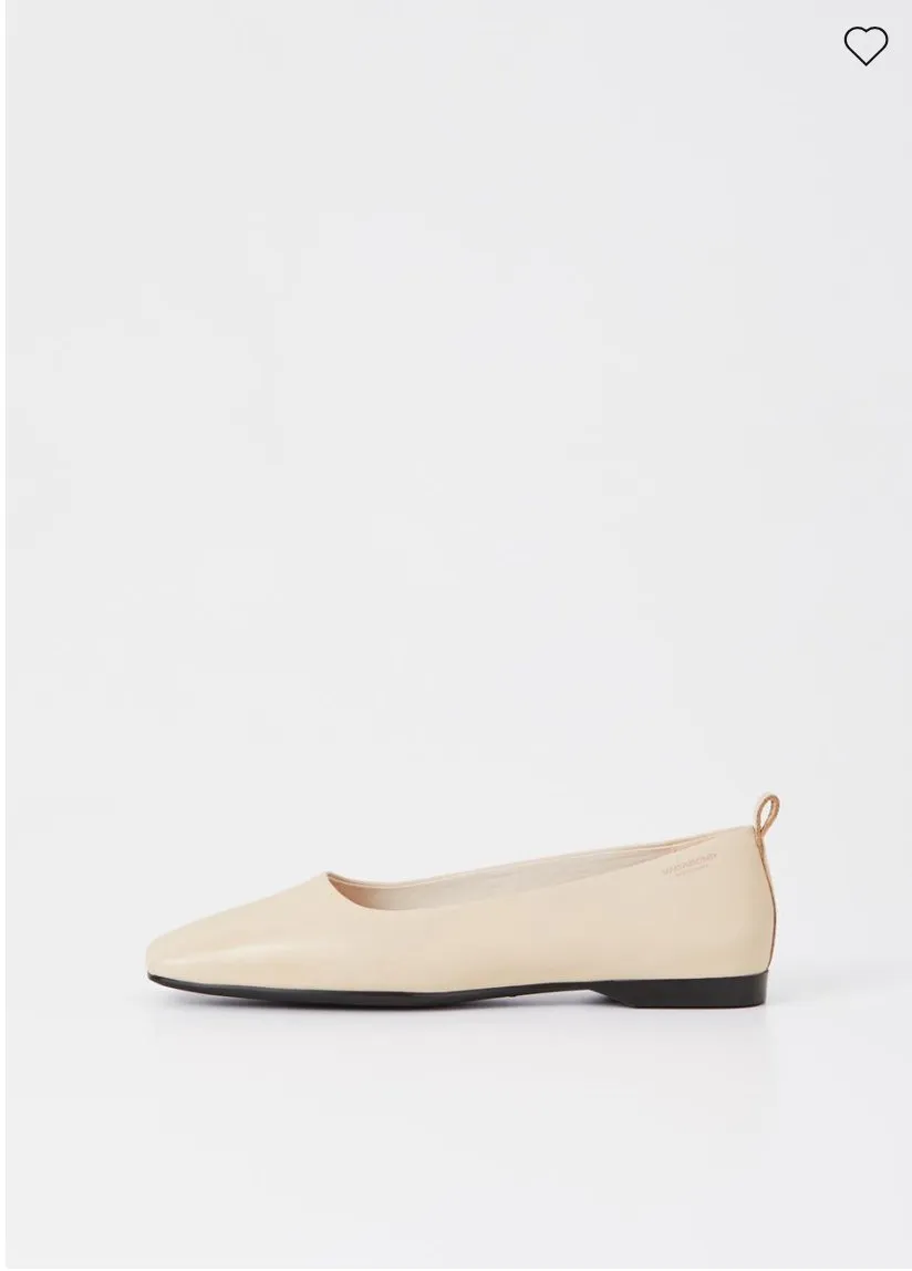 Delia flats Leather Creme - Vagabon