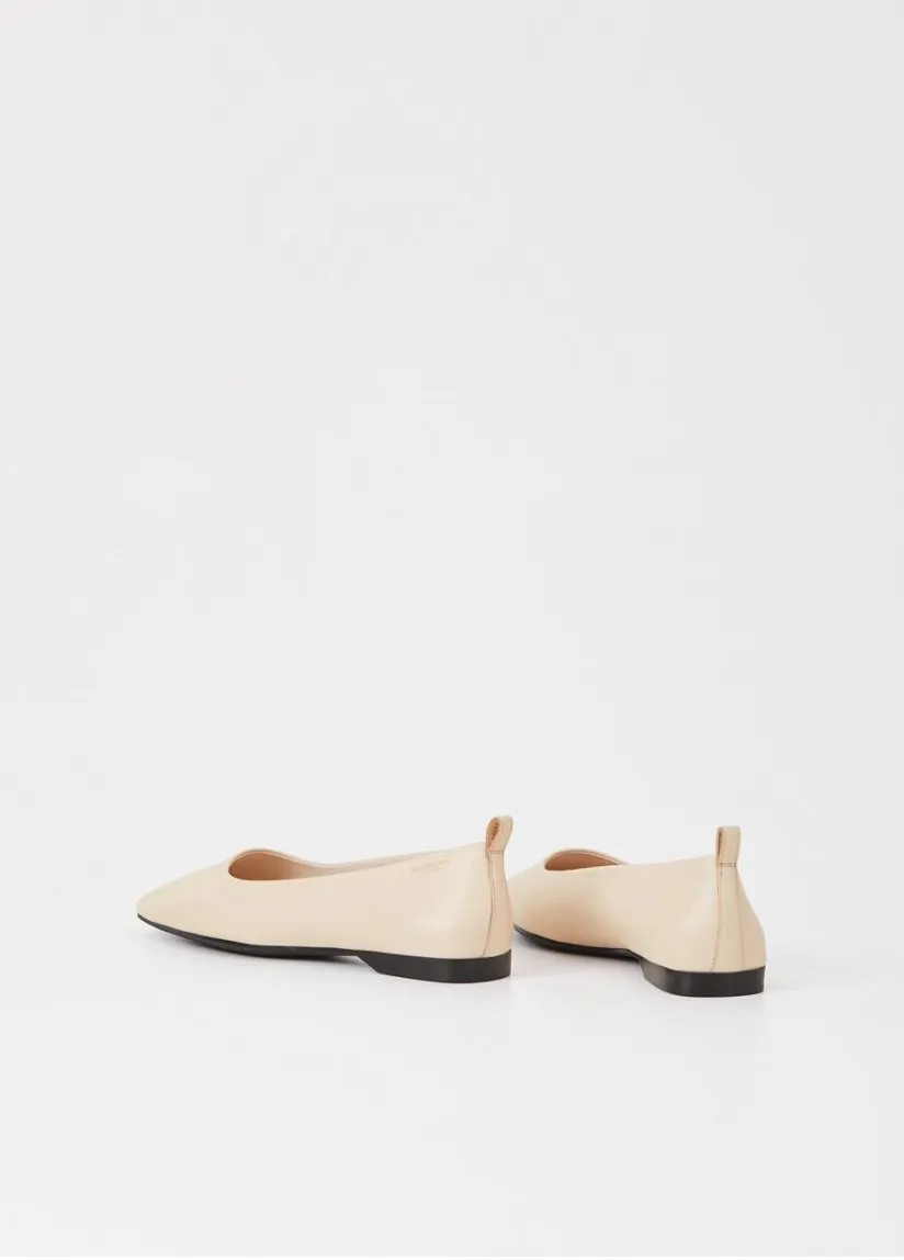 Delia flats Leather Creme - Vagabon