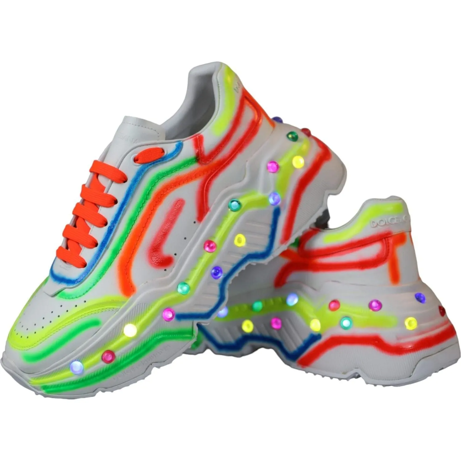 Dolce & Gabbana Multicolor Daymaster LED Lighted Sneaker Shoes