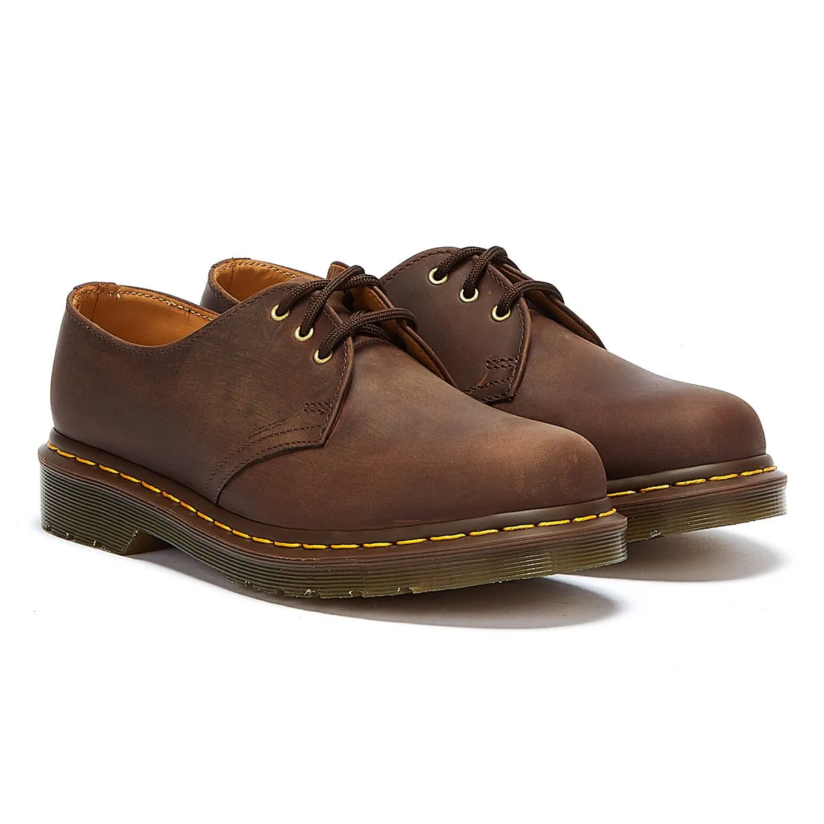 Dr. Martens 1461 Crazy Horse Womens Gaucho Brown Leather Shoes