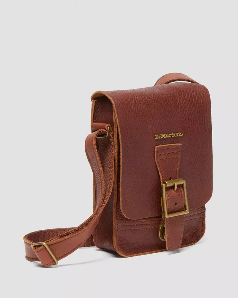 Dr Martens Ambassador Leather Reporter Bag - Cashew Brown