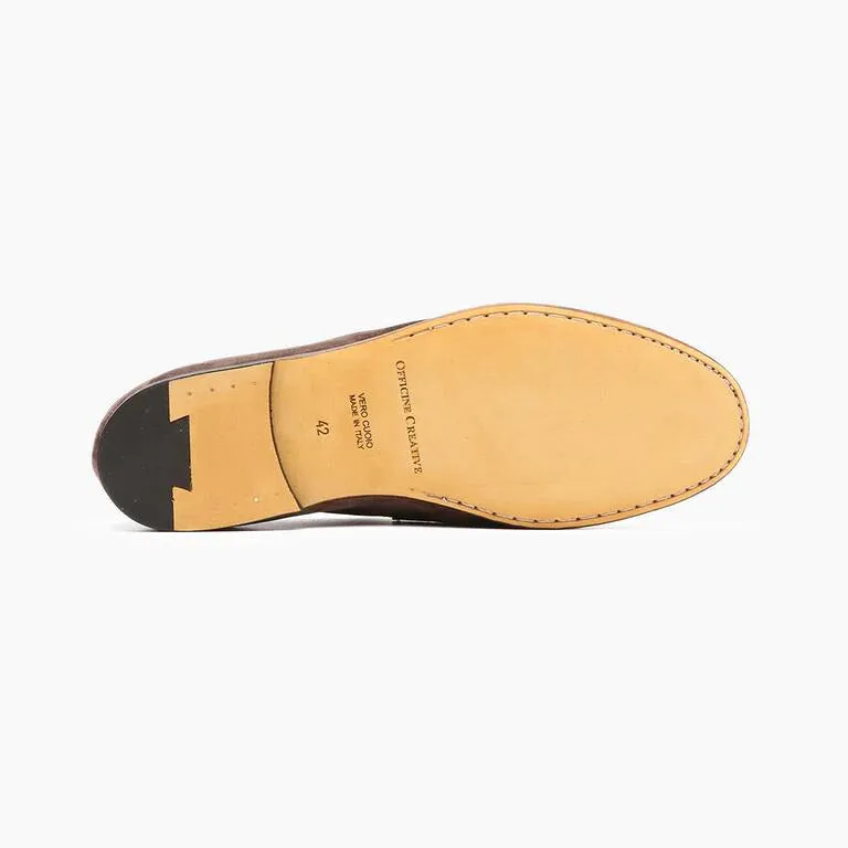 Ebony Brown Airto Intreccio Woven Leather Loafers