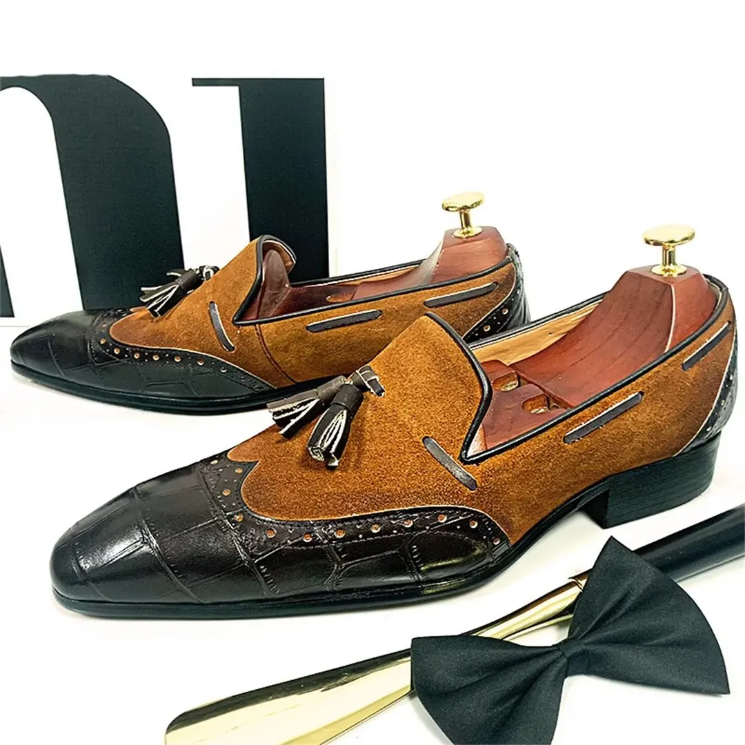 EliteStride Genuine Leather Prestige Pointed-Toe Loafers