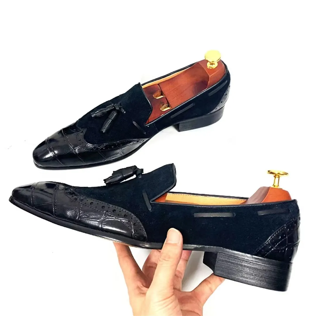 EliteStride Genuine Leather Prestige Pointed-Toe Loafers