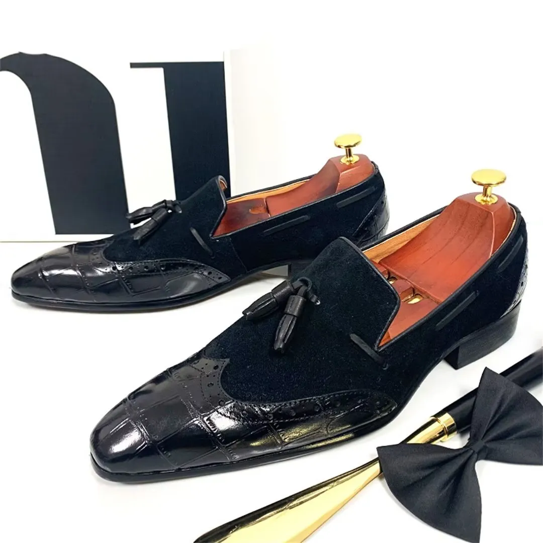 EliteStride Genuine Leather Prestige Pointed-Toe Loafers