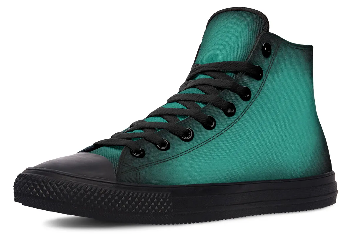 Enchanted Emerald High Tops - Classic Premium Canvas Shoes with Comfortable and Durable Soles