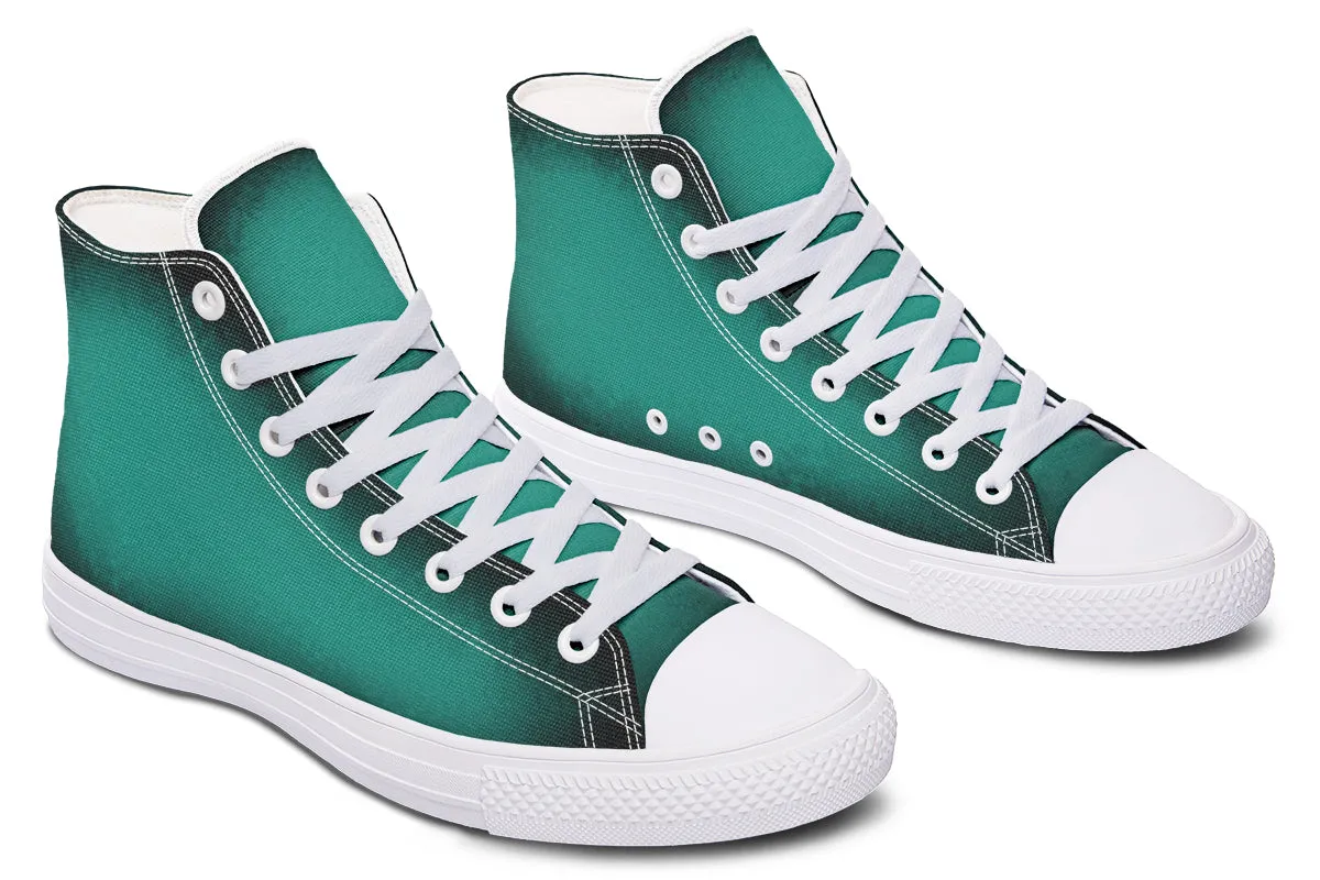 Enchanted Emerald High Tops - Classic Premium Canvas Shoes with Comfortable and Durable Soles