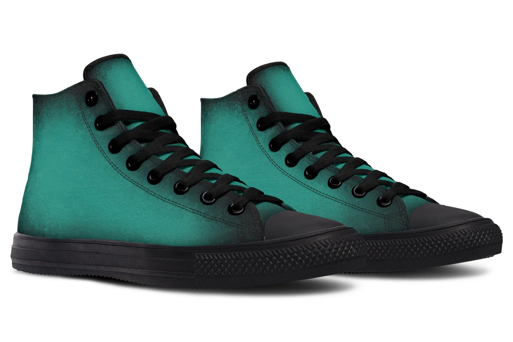 Enchanted Emerald High Tops - Classic Premium Canvas Shoes with Comfortable and Durable Soles