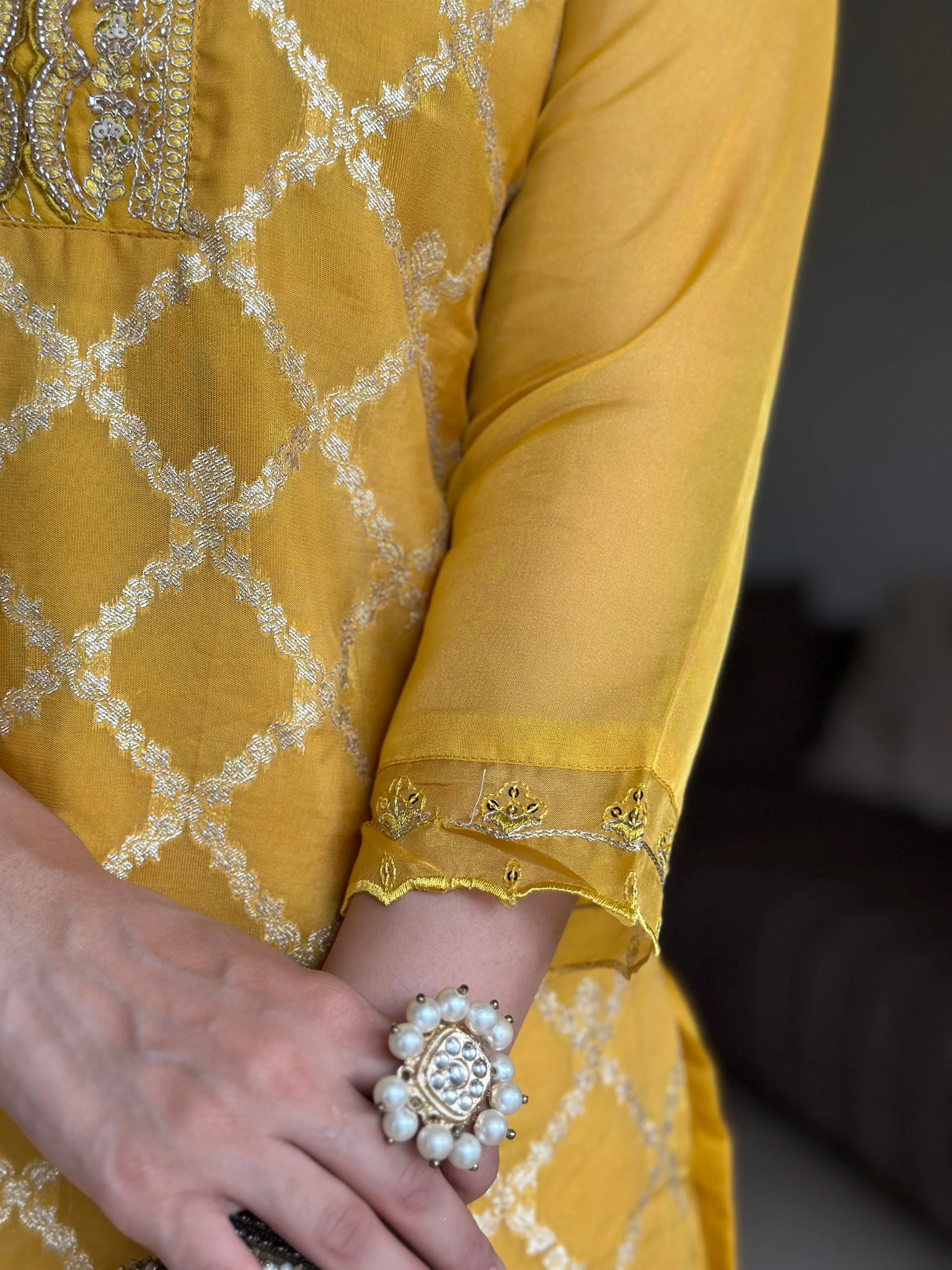 Festive Bright Yellow Kurta Suit Set