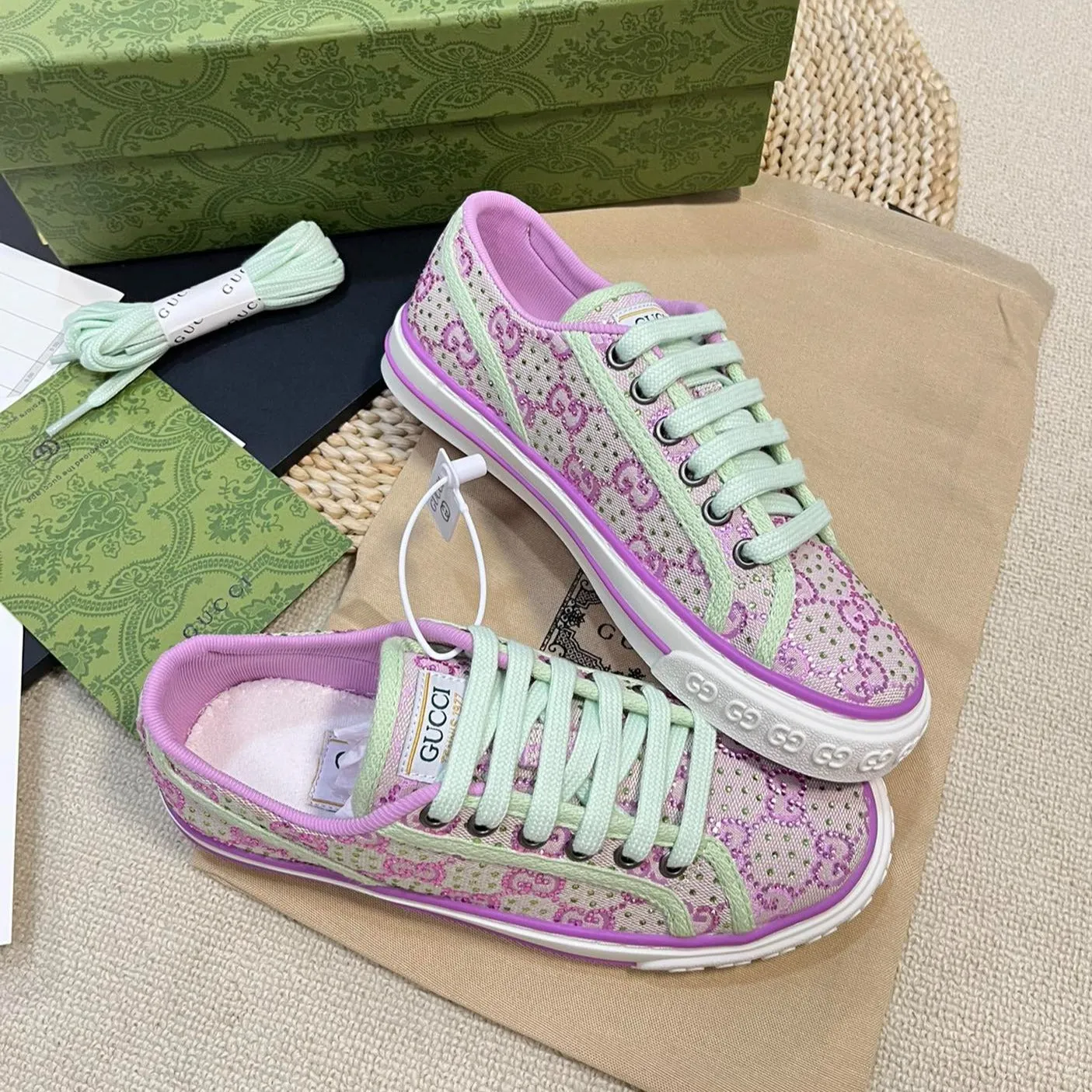 GG Sneaker Tennis 1977 White Bright Purple