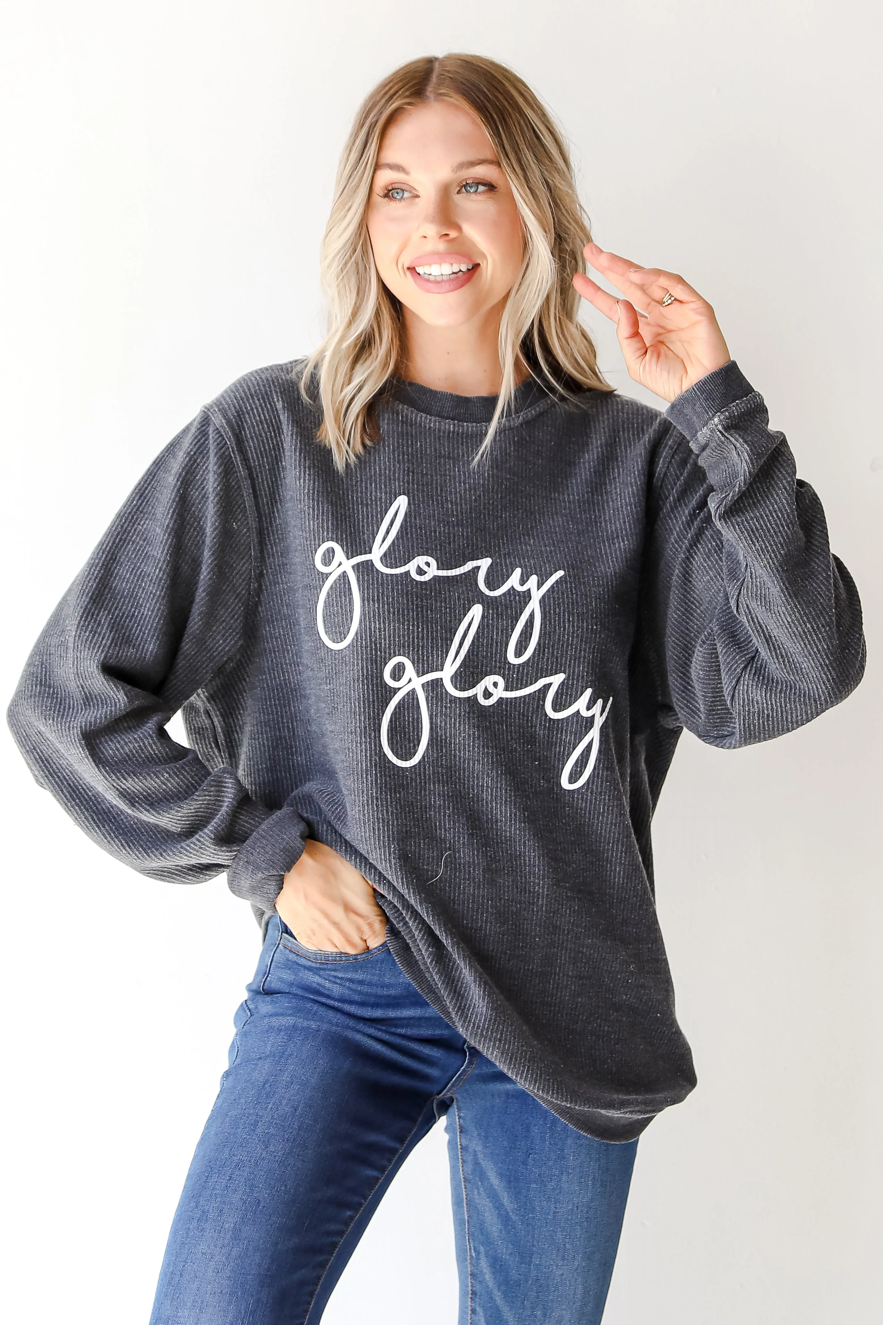 Glory Glory Corded Sweatshirt