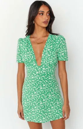 Glow Girl Green Mini Dress