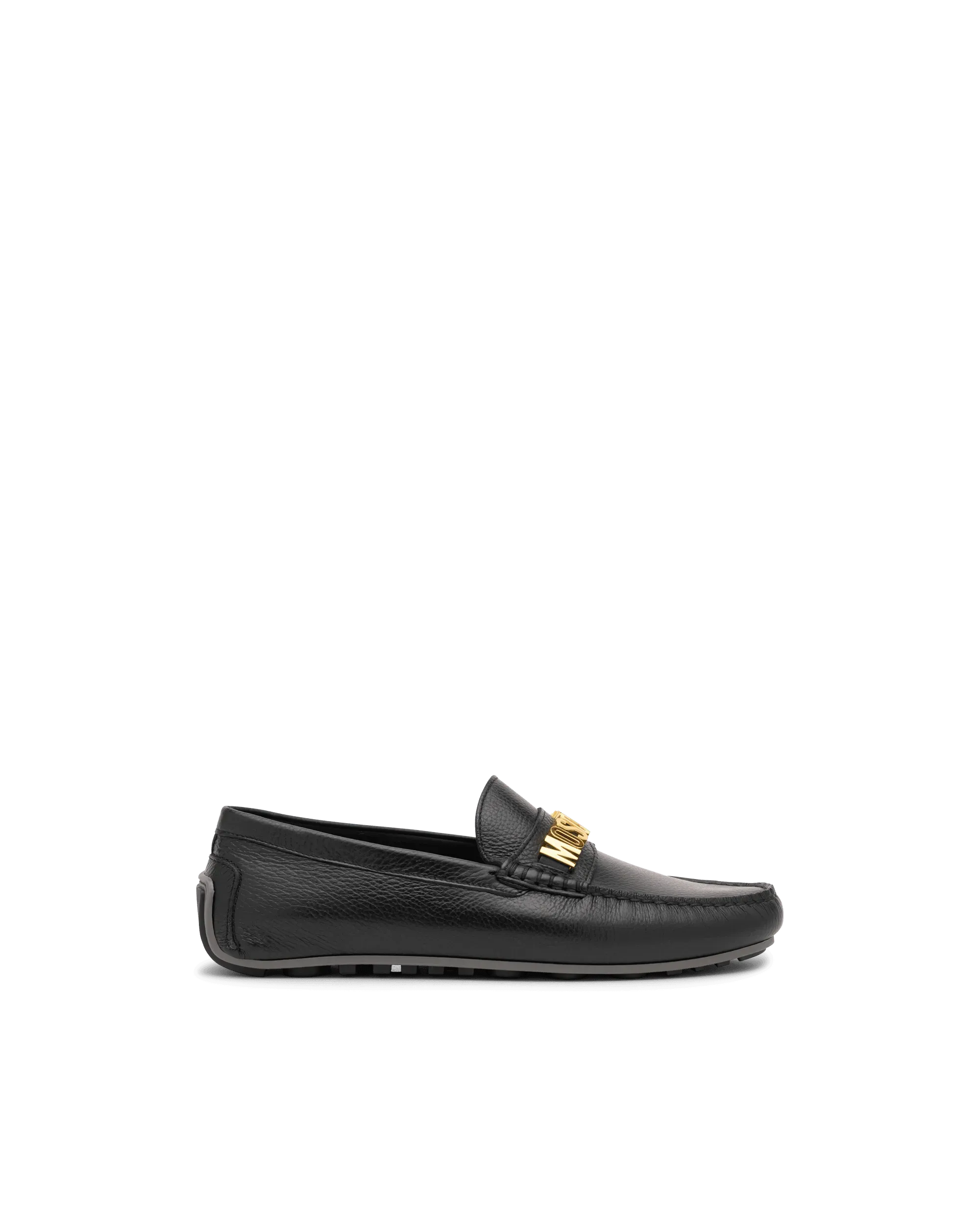 Gold Hardware Logo Loafers