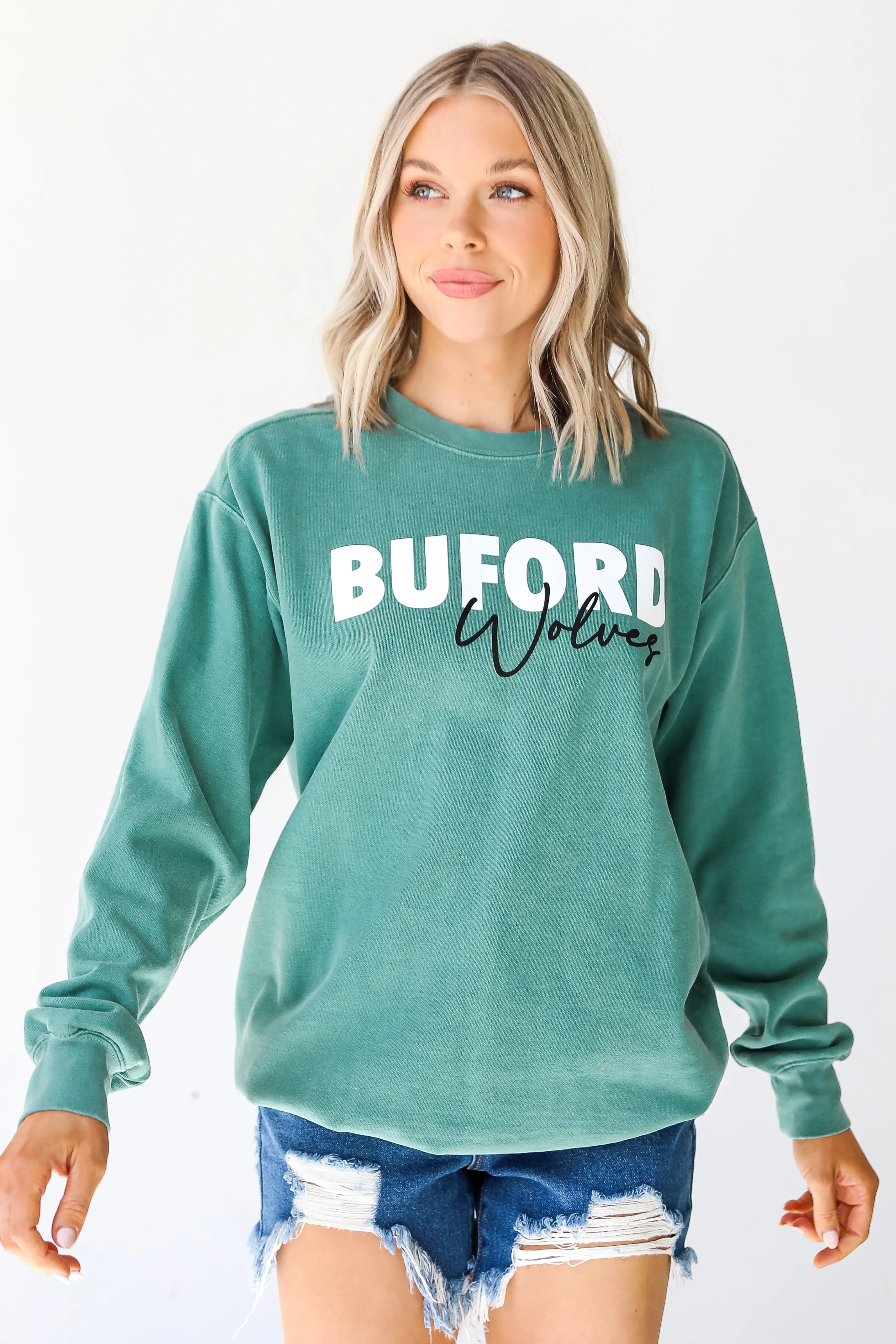 Green Buford Wolves Sweatshirt