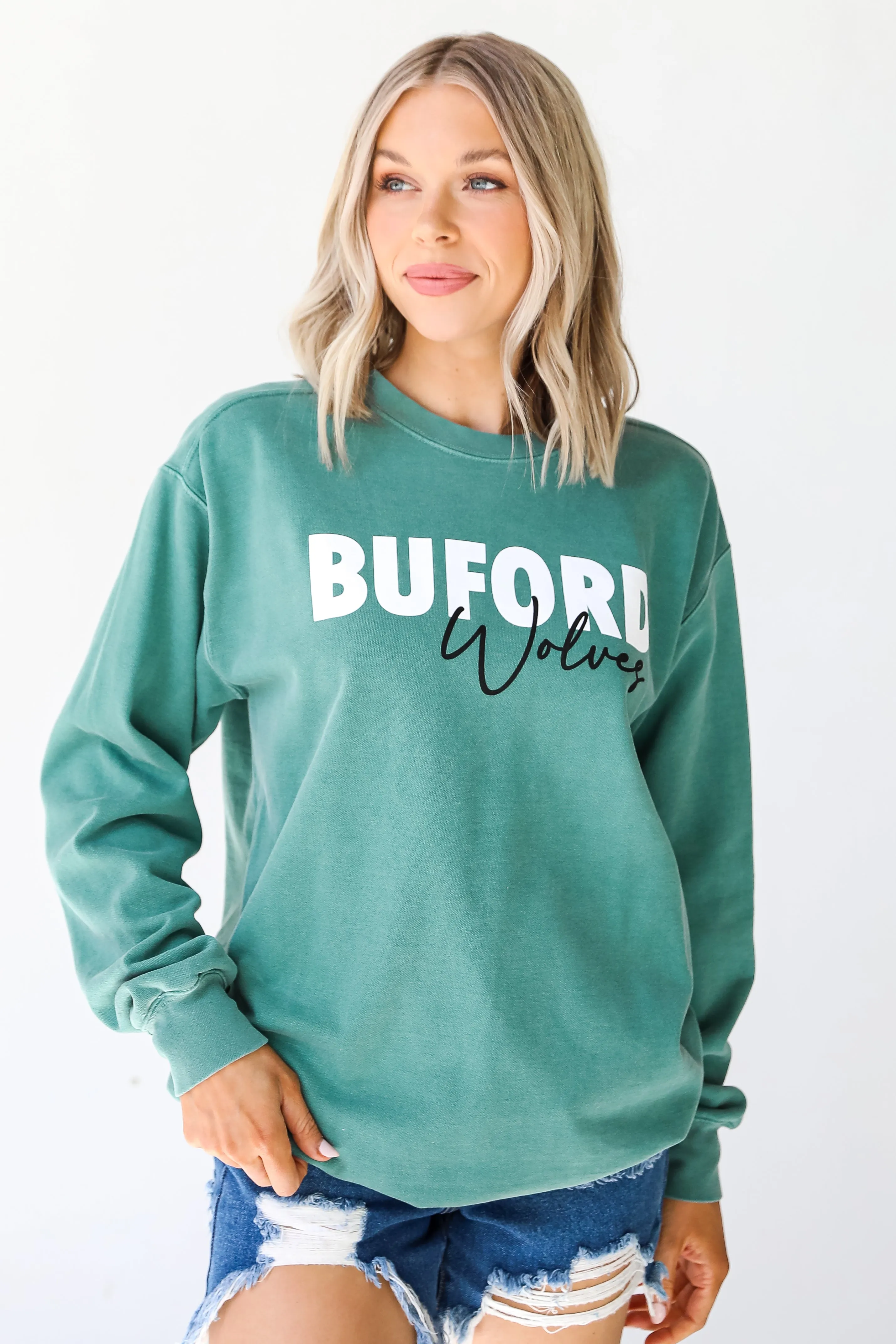 Green Buford Wolves Sweatshirt