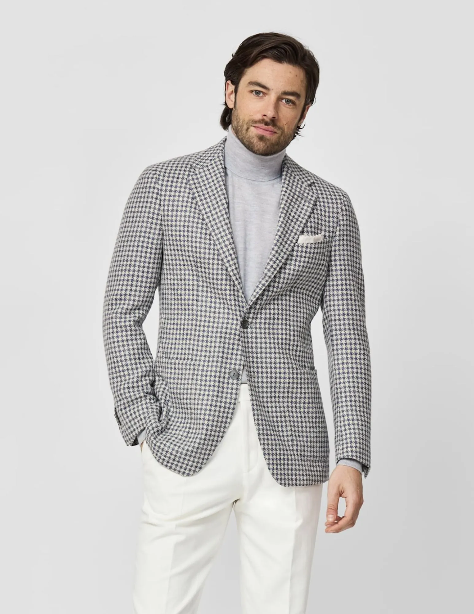 Grey Houndstooth Blazer