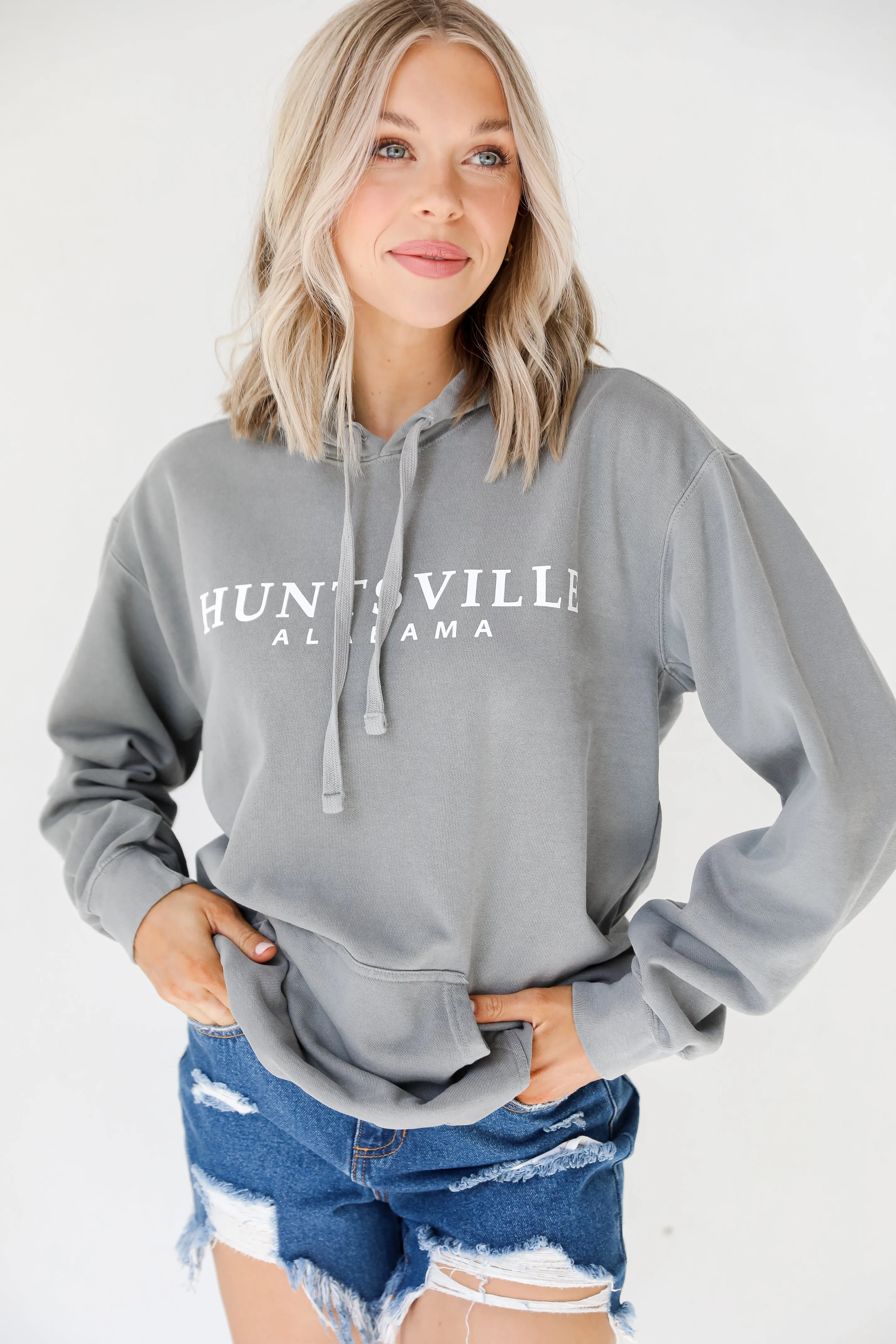 Grey Huntsville Alabama Hoodie