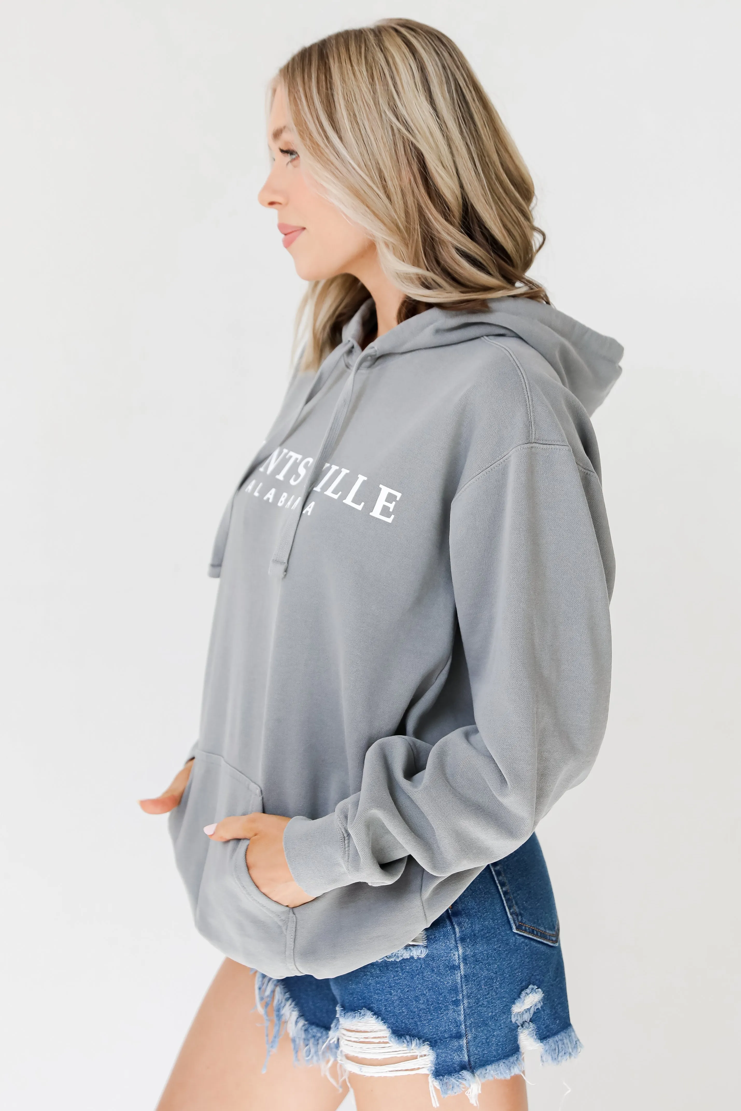 Grey Huntsville Alabama Hoodie