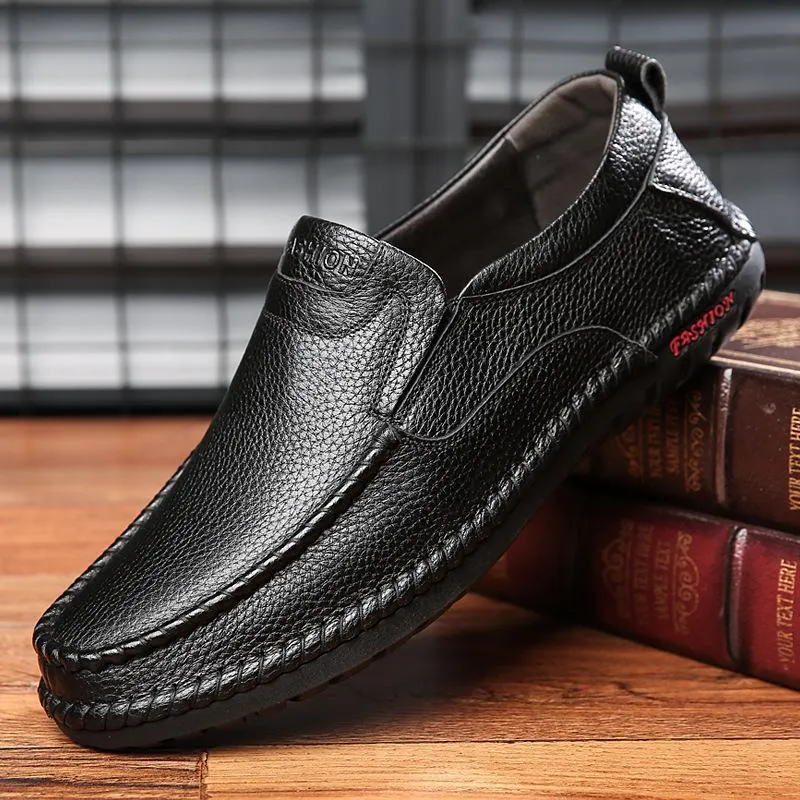 Handmade Genuine Leather Loafers Soft Casual Shoes for Men dress shoes Breathable Driving Shoes