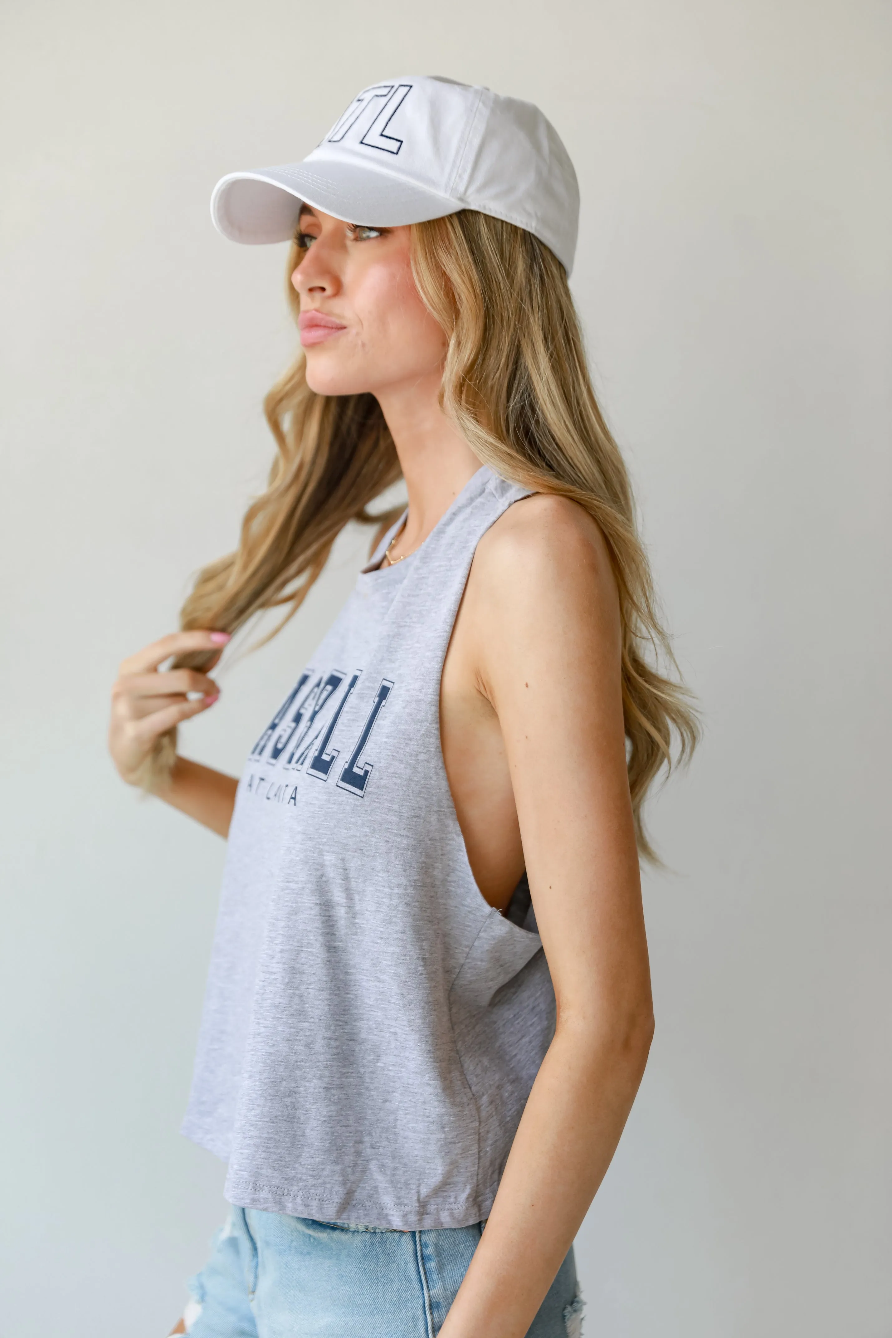 Heather Grey Baseball Atlanta Muscle Tank