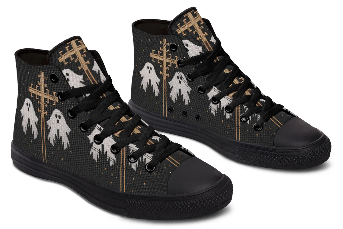 Holy Spirits High Tops - Classic Premium Canvas Shoes with Comfortable and Durable Soles