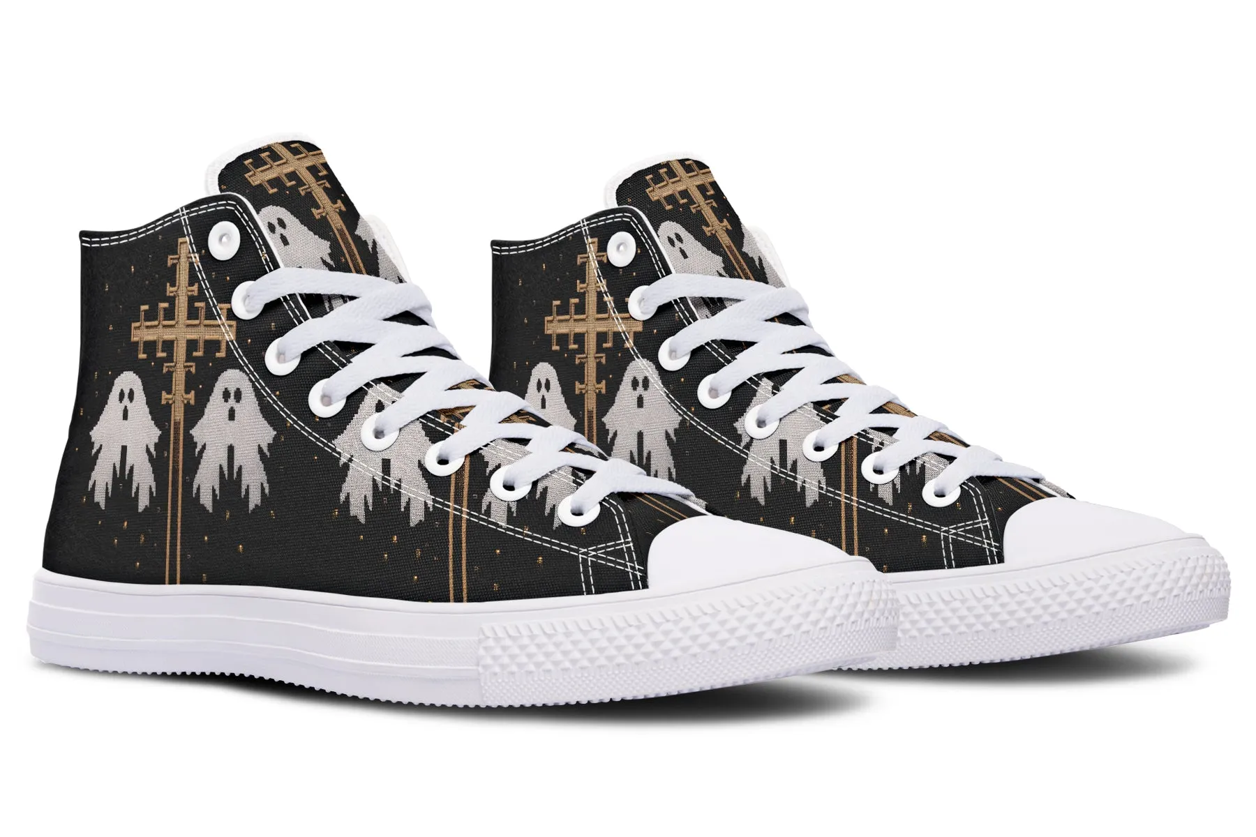 Holy Spirits High Tops - Classic Premium Canvas Shoes with Comfortable and Durable Soles