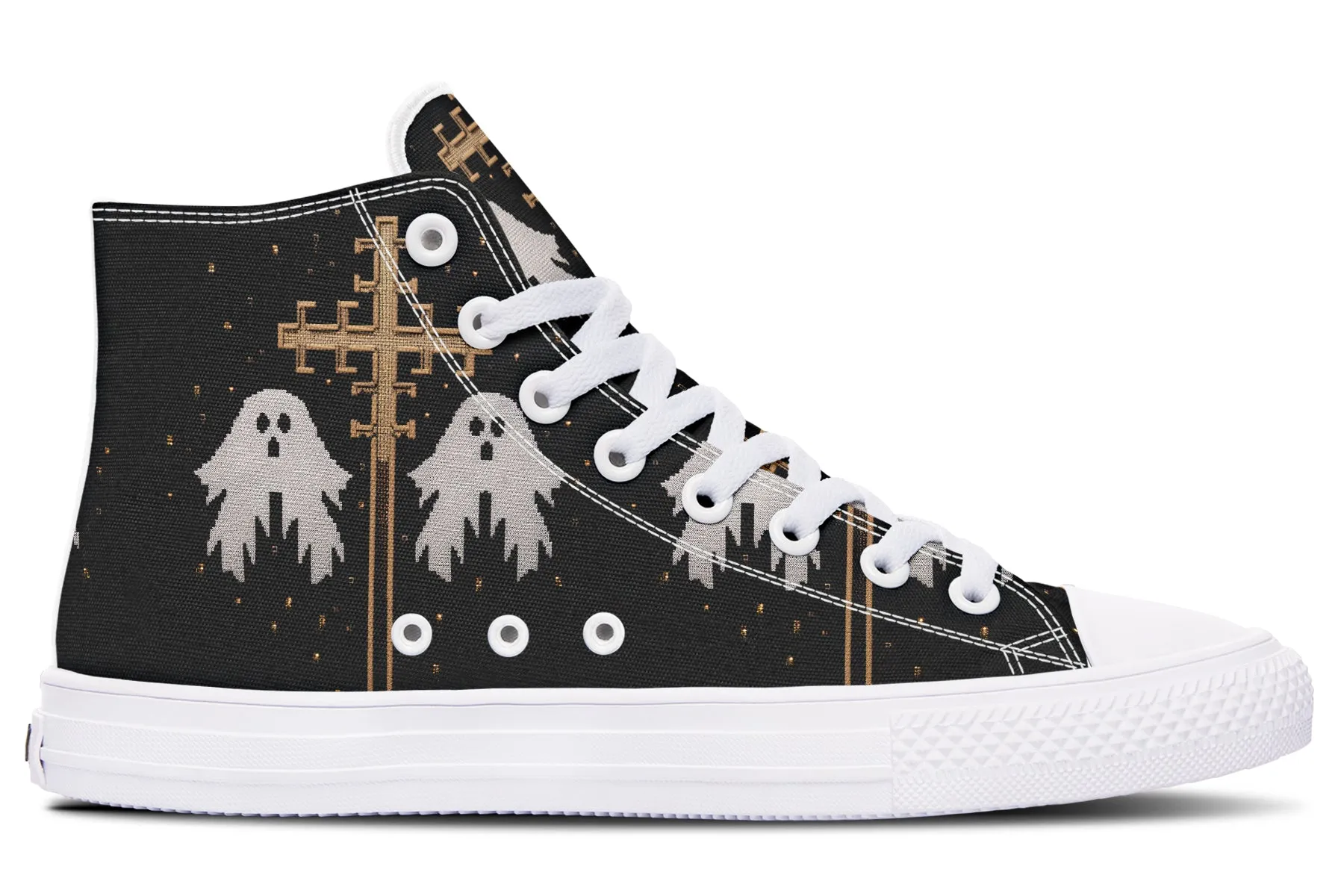 Holy Spirits High Tops - Classic Premium Canvas Shoes with Comfortable and Durable Soles