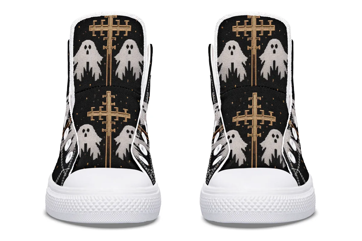 Holy Spirits High Tops - Classic Premium Canvas Shoes with Comfortable and Durable Soles