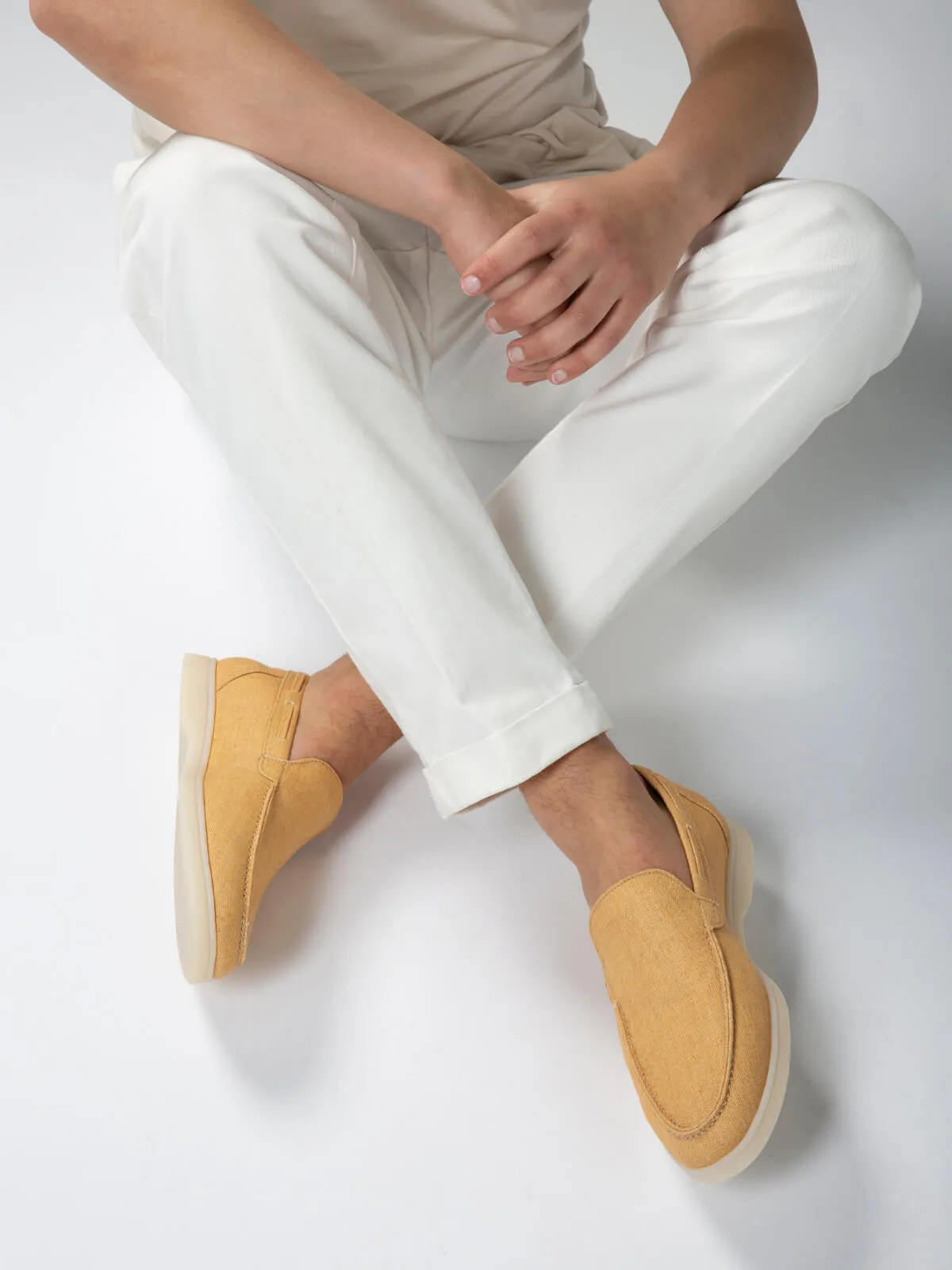 Honey Linen Yacht Loafers