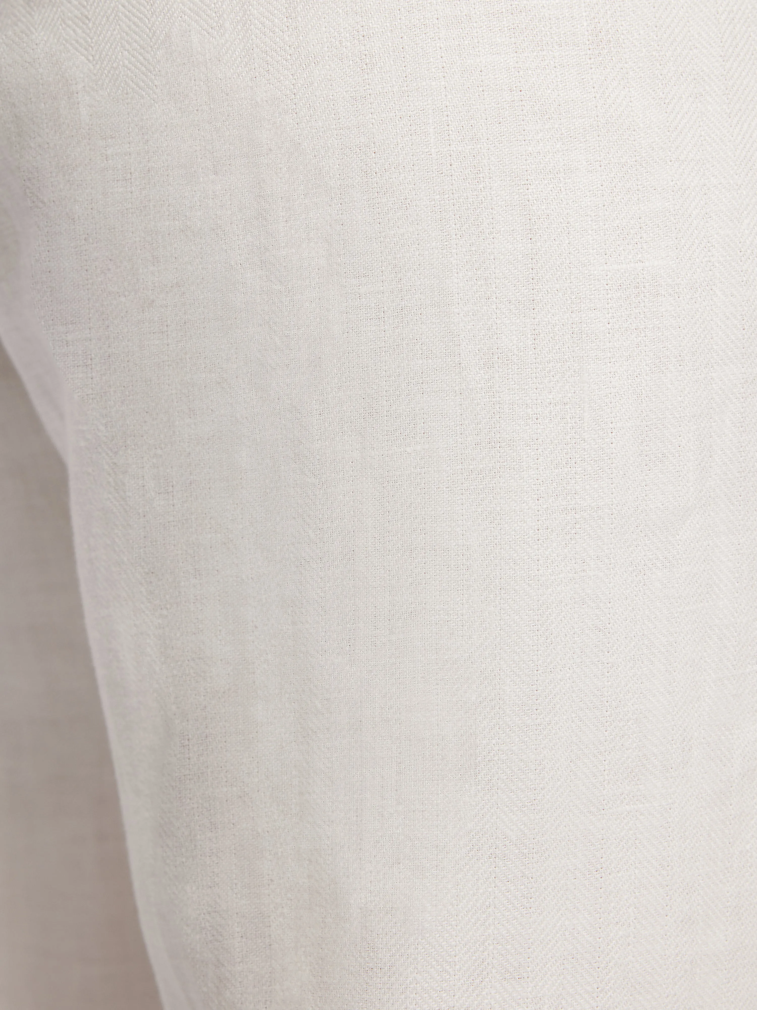 Irish Linen Herringbone Palazzo | White