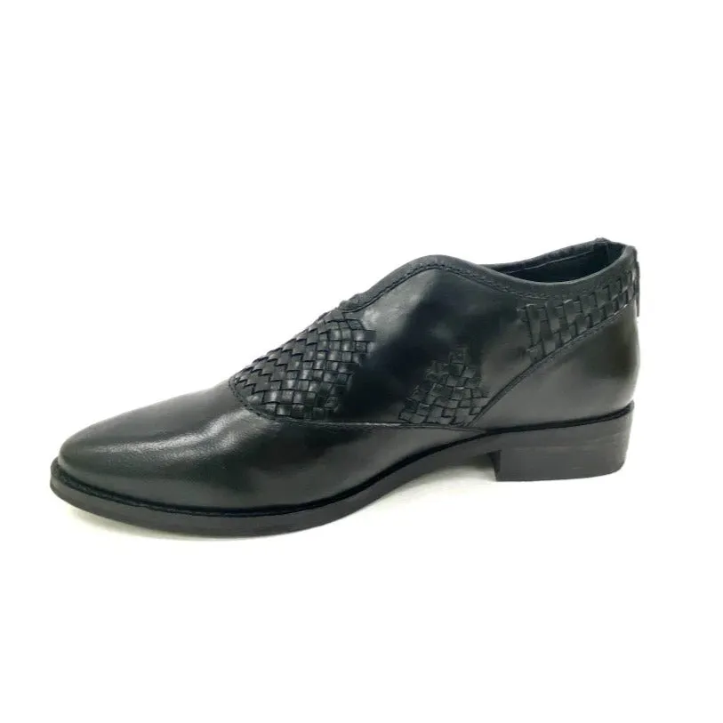 Izabella Black Woven Loafer