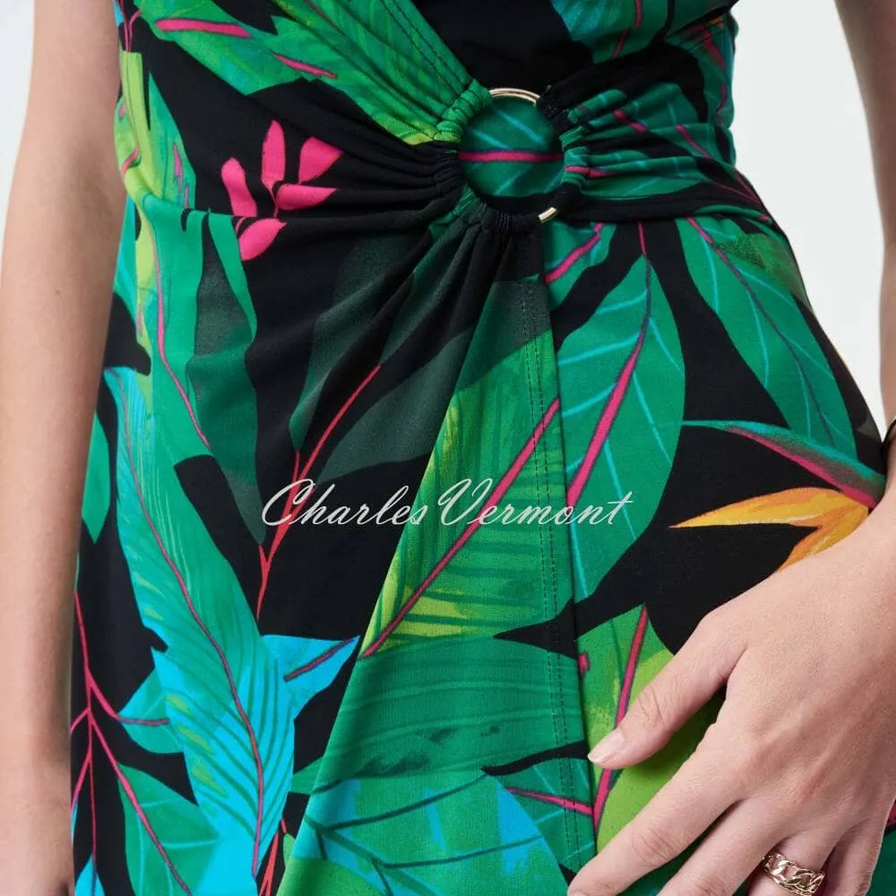 Joseph Ribkoff Tropical Print Wrap Dress - Style 232162