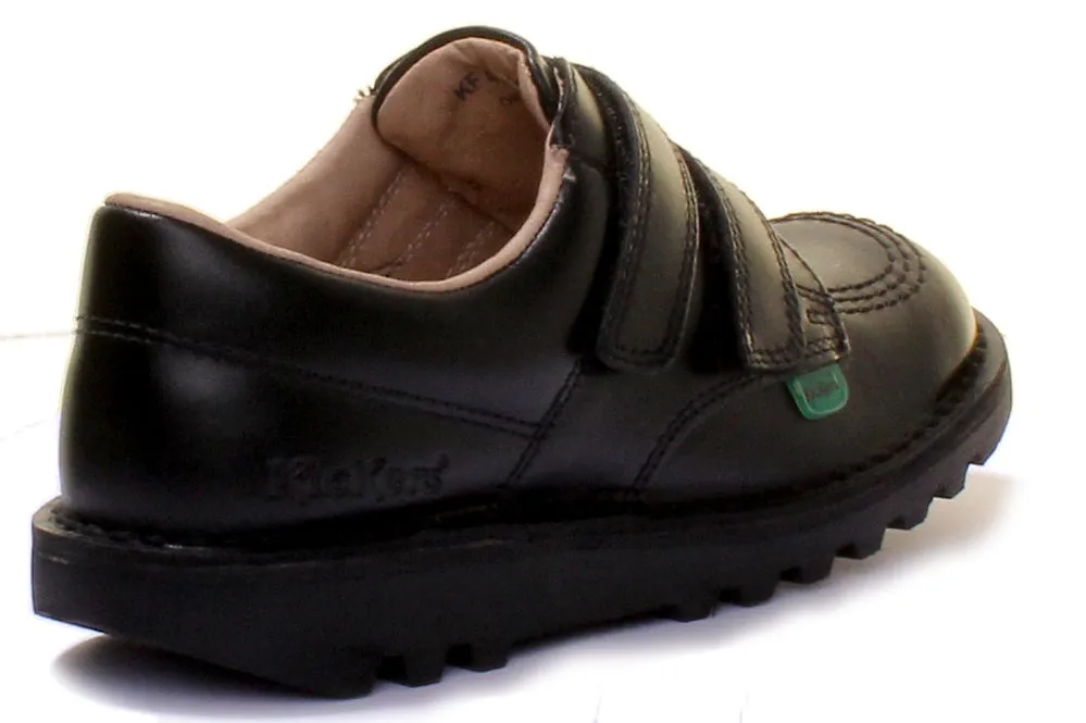 Kickers Velcro Strap In Black in Juniors UK Size 12 - 2.5