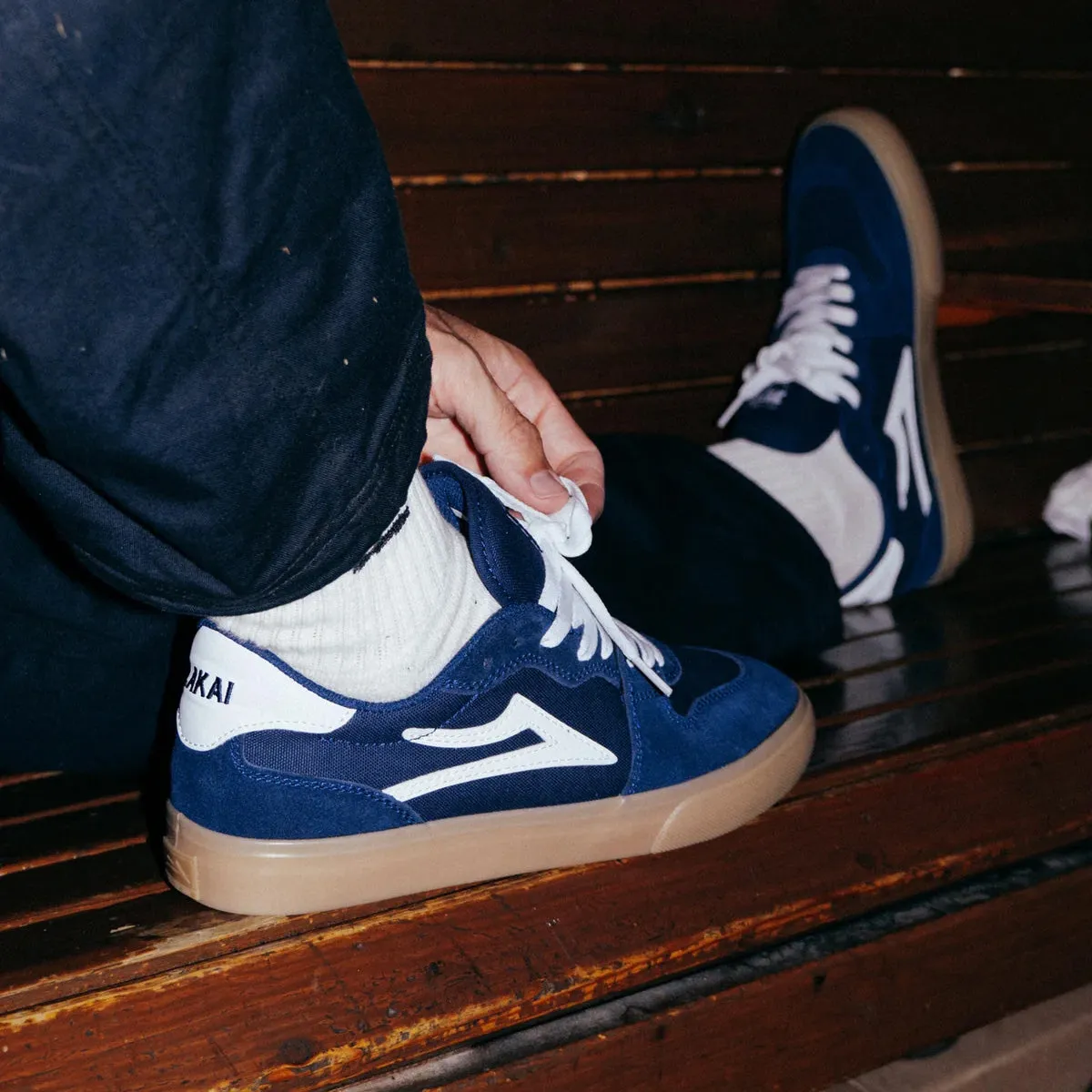 Lakai York Shoes - Navy/Gum Suede