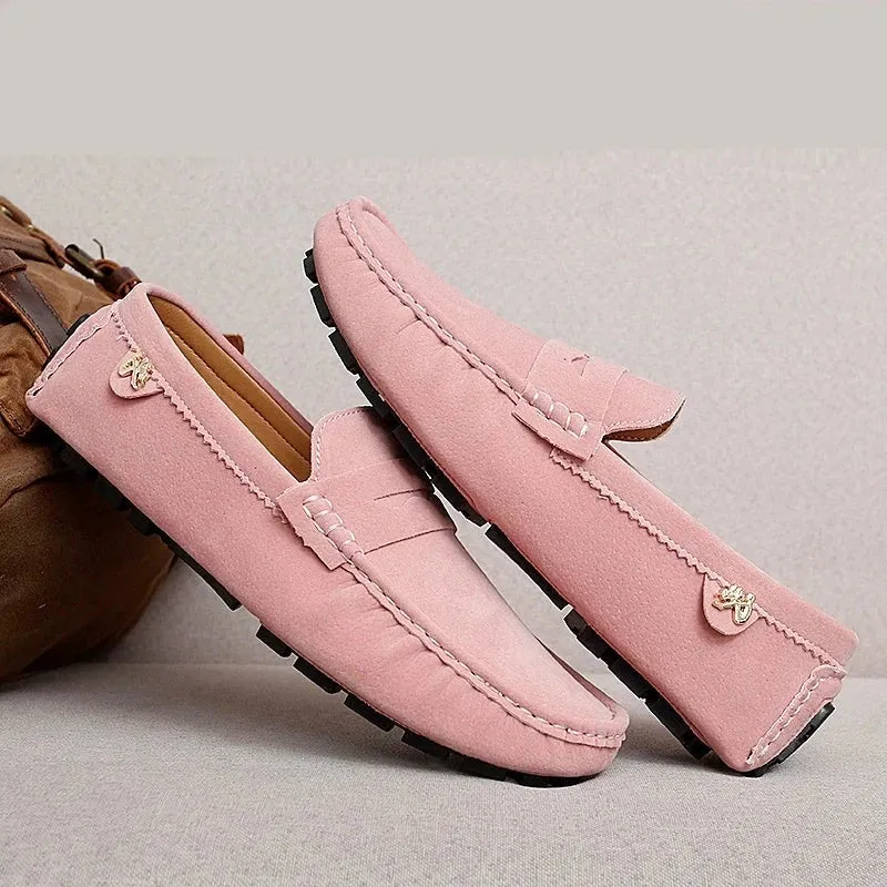 Large Size 48 Couple Shoes Slip-on Handmade Comfortable Breathable High Quality Leather Fashion Casual Loafers