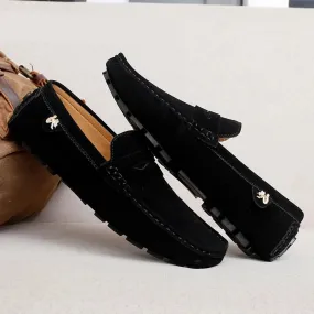 Large Size 48 Couple Shoes Slip-on Handmade Comfortable Breathable High Quality Leather Fashion Casual Loafers